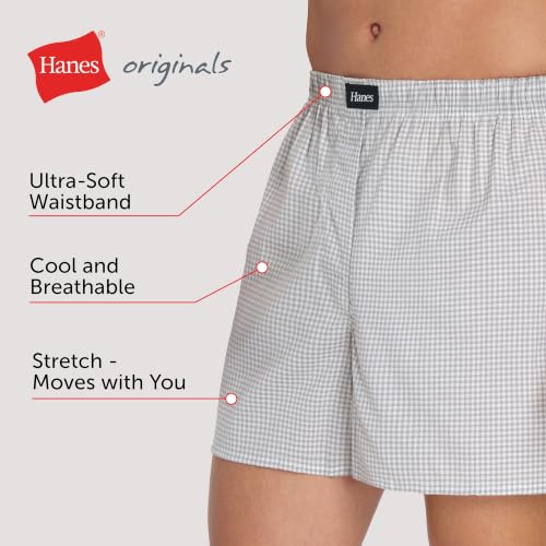 Hanes Ultimate Men's Underwear Boxers Pack, 3-Pack, Originals Ultimate Cotton-Stretch Boxers for Men, Moisture-Wicking - image 5