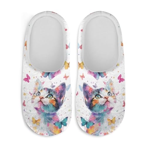 Jeiento Slippers for Women Lady Indoor Shoes Warm Fuzzy Home Shoes Memory Foam Slip-On Bedroom Slides Comfy Animal Slippers2