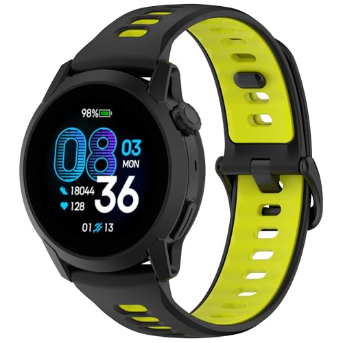 KingFan Pulsera Compatible con COROS PACE4，22mm Pulsera de silicona pulseras de repuesto ajustables correas deportivas para Xiaomi watch5（Zinc alloy buckle