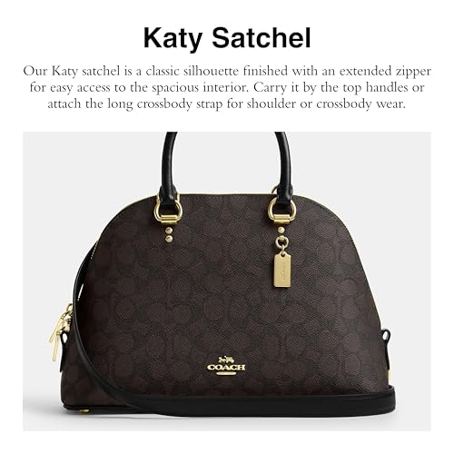 COACH womens Katy Satchel in Signature Canvas