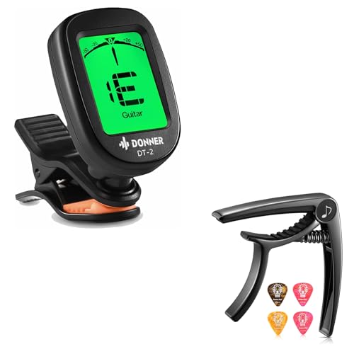 Donner Guitar Tuner Clip on DT-2 and Guitar Capo - image 1