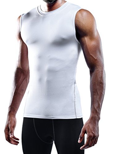Image of NELEUS Men's 3 Pack Athletic Compression Under Base Layer Sport Tank Top