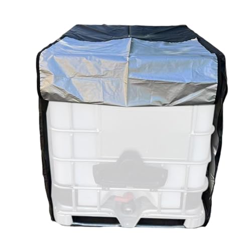 Serbatoio 'acqua – Barile per pioggia, borsa IBC | Barile per pioggia da 275 galloni, contenitore impermeabile in tessuto Oxford 210D, serbatoio 'acqua nero protettivo con cerniera