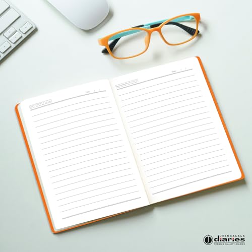 Image of Jhingalala Diaries - Hardbound Leather Cover Pocket Size Corporate Executive Diary Notebook I Pocket Diary For Men and Women I A6 Size I 80gsm Paper I 192 Ruled Pages (Orange)