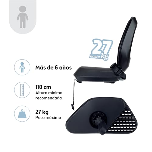 Silla bicicleta trasera Bobike One Junior negra para niños mayores de 6 años 2