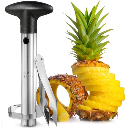 Ananasschneider und Entkerner - Verstärkter Edelstahl-Ananasschäler mit dickerer Klinge - Ananasschneider - Ananasschneider und Entkerner Werkzeug für einfaches Entfernen des Kerns von Zulay