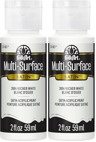 Image of FolkArt Multi-Surface Paint in Assorted Colors (2 oz), 2894, Wicker White (Pack of 2)