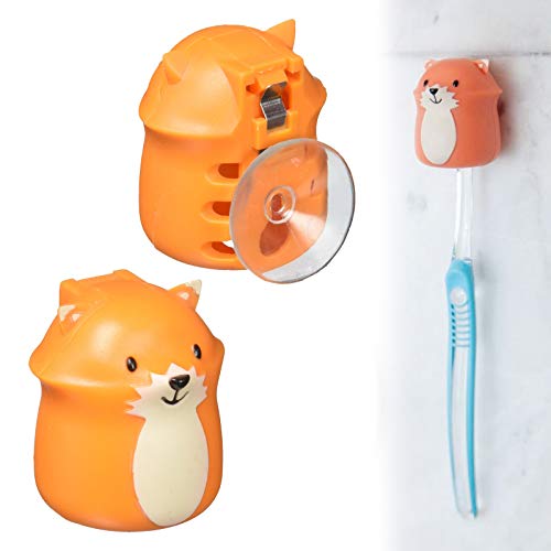 Preisvergleich Produktbild Preis am Stiel Zahnbürstenhalter Fuchs / Zahnbürsten Halterung / Cartoon / Tiere / Kinderzahnbürste Halterung