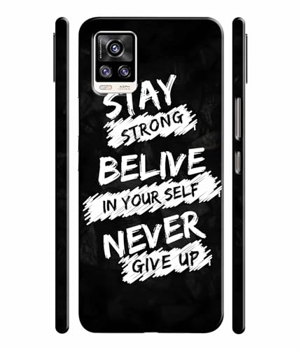 Image of Stay Strong Motivation Quotes Printed Hard Back Case Cover & Compatible for Vivo V20 2021 (Multicolor) - D1810