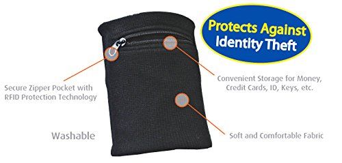 Cloudz : RFID Protection Travel Wrist Wallet - Black3