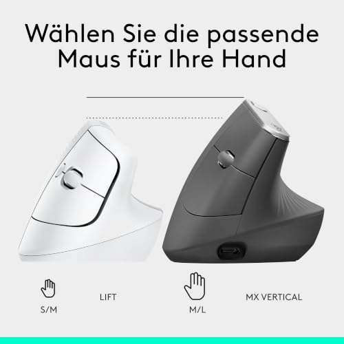 Logitech Lift Vertikale Ergonomische Maus – Ansicht 9