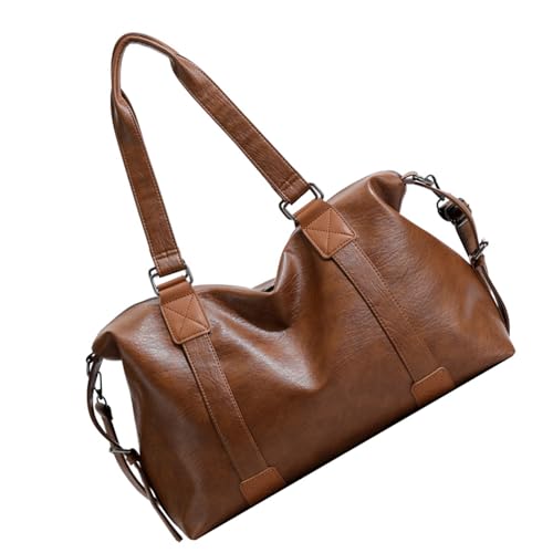 Sac à bandoulière en cuir synthétique marron grand sac femme Morain