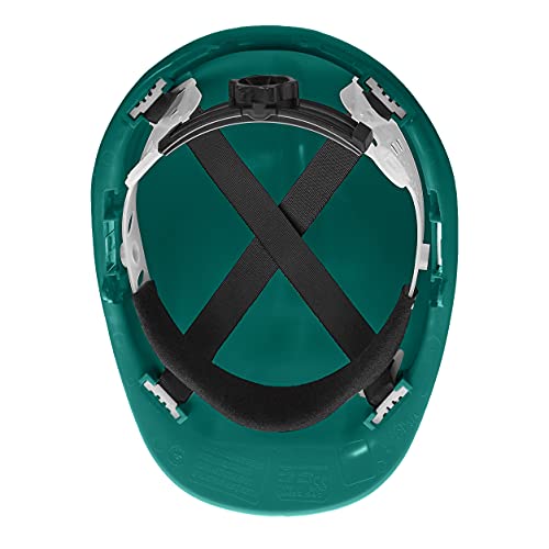 Amazoncommercial Hard Hat, 4-Point Ratchet Nylon Suspension, Green #TOP3