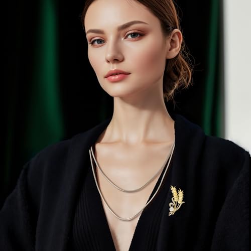 Image of 4 Pcs Pearl Brooches and Pins for Women,Elegant Broches for Daily Wear and Commemorative Occasions
