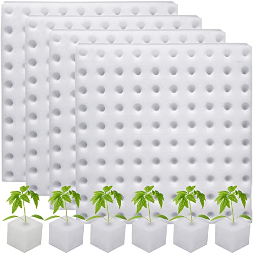 XIDAJIE 400 Pcs Hydroponic Sponges for Planting - Gardening Tool for Soilless Cultivation, Seedling Growth & Greenhouse Small Bud Development