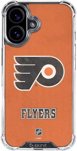 Skinit Clear Phone Case Compatible with iPhone 16 - Officially Licensed NHL Philadelphia Flyers Lineup Design