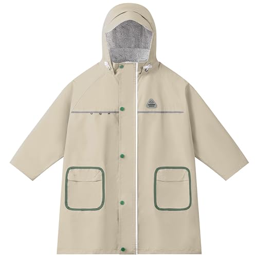 Image of Fewlby Kids Raincoat Toddler Poncho Windbreaker Waterproof Rain Jacket with Magical Water-Reactive Patterns for Boys Girls