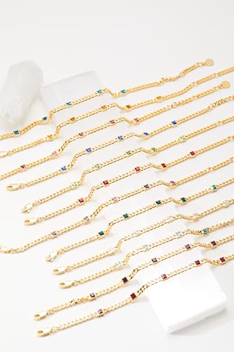Image of Alex and Ani September Birthstone Sapphire Curb Chain Bracelet