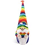 Rainbow Gnomes Scandinavian Tomte Nisse Pride Nordic Norris Colorful Home Farmhouse Kitchen Decor LGBTQ Cheer Up Gift Tiered Tray Decorations