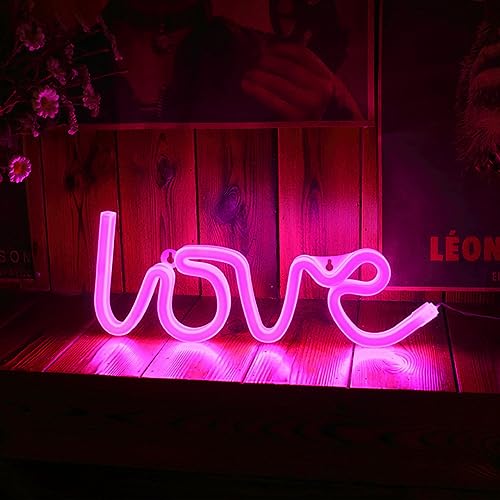 Image of LED Neon Light Sign Moon Star Heart Night Light for Kids' Bedroom Wall Art Romantic Christmas Birthday Gift