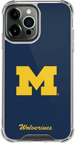 Skinit Clear Phone Case Compatible with iPhone 14 Pro Max - Officially Licensed University of Michigan M Logo Design