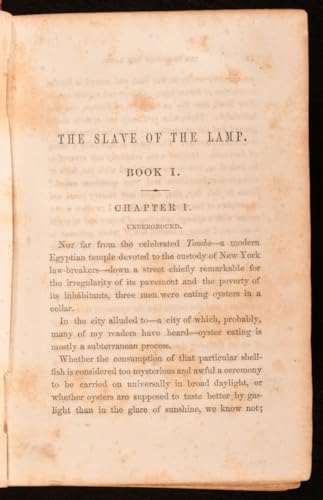 The Slave of the Lamp: A Posthumous Novel B000K6KE0A Book Cover