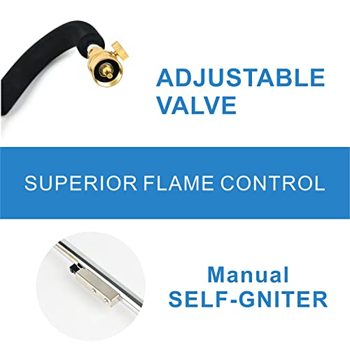 Campfire Propane Torch Weed Burner Propane Weed Torch With Turbo Trigger Push Button Igniter,Garden Torch For Weeds For Roof Asphalt,Ice Snow,Road Marking,Charcoal #TOP6