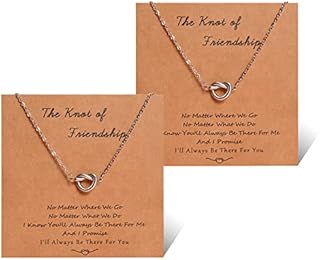 YELUWA 2/3/4 Pcs Best Friend Friendship Necklaces Forever Love Knot Infinity / Heart / Sun / Butterfly Friendship Necklaces Jewelry Pinky Promise Distance Matching Necklaces for Women Sister Proposal