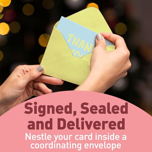 Image of S&O Thank You Cards with Envelopes - Blank Decor sheets for Handwritten Messages -Greeting Notes and Covers Set of 24 - Assorted Thank You Cards with Stylish Color Envelopes to Mix & Match (Pack of 2)