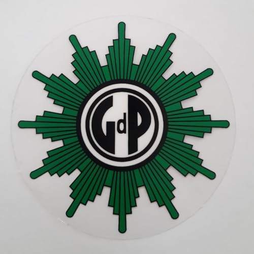 GDP Polizei Aufkleber original innenklebend grün Sticker Plakette Polizeistern GdP-Autostern Windschutzscheibe Auto Aufkleber
