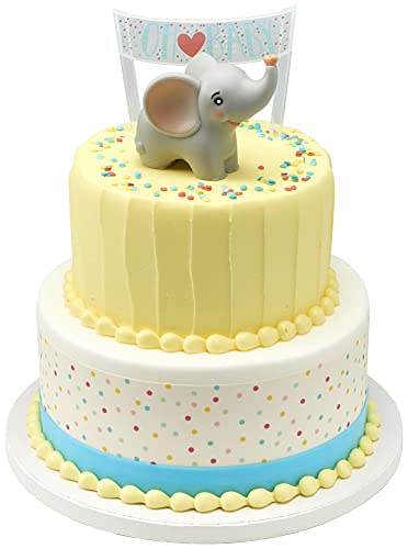 Decopac 23806 Cakedecorating Oh Baby Elephant Cake Topper For Birthdays And Parties, 1 Set, Multi-Color #TOP3