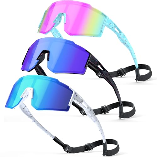 Image of Kids Sunglasses,Youth Baseball Glasses for Boys Girls Age 6-14,Sports UV Protection Goggles