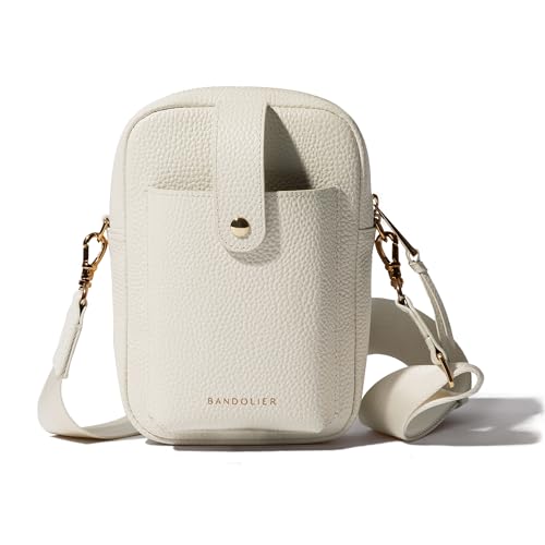 Bandolier Dillon Bag Crossbody | Stylish Pebble Leather Bag | Adjustable Strap Exterior Slip Pocket | Small Bags for Women