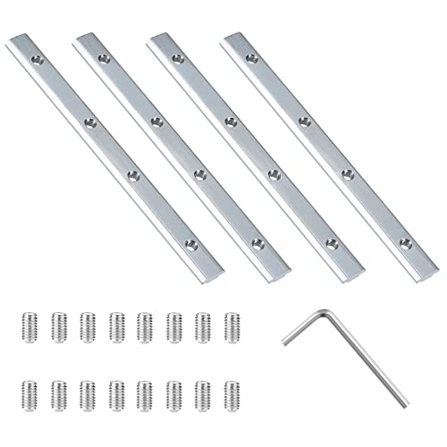 alwaiiz Groove Lot de 4 connecteurs profilés profilés en aluminium pour rainure en T de la série 4545, profilé extrudé en aluminium 10 mm (4545-4 pièces) Cover