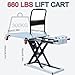 Industrial Hydraulic Lift Table Cart,Electric Scissor, Forklift for Material Handling Transportation,660lb Capacity