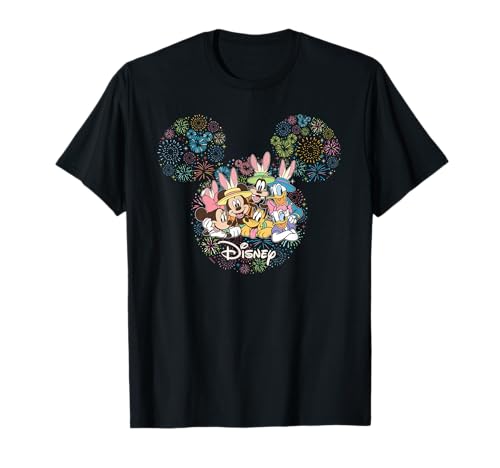 Disney Mickey & Friends Easter Fireworks Icon Vacation Trip T-Shirt