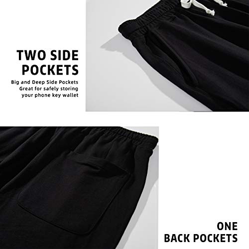 AMY COULEE Men's Casual Shorts 8" Cotton Athletic Workout Lounge Sweat Shorts with Pockets3