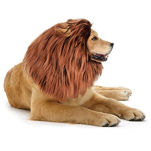 Costume Criniera Di Leone Per Cani Vivifying | Regolabile, Marrone | Per Feste E Divertimento - Foto 7