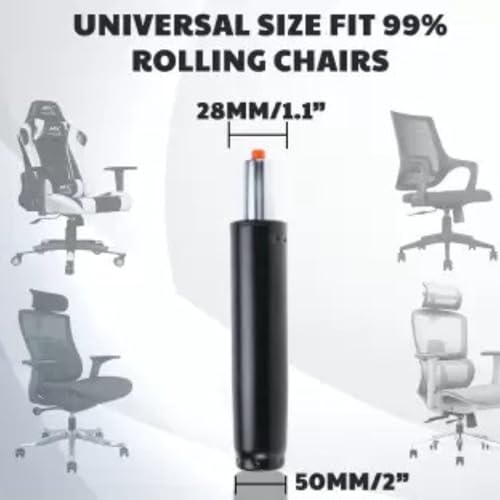 Image of Lakdi The Furniture Co. Office Chair Gas Lift Hydraulic Pneumatic Shock Cylinder 120mm for Office Chairs - Universal Replacement Fits Black Color - (HDLC-001)