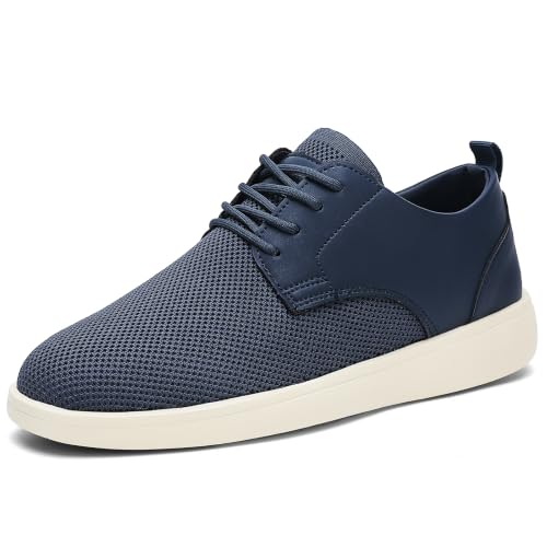 Men's Fashion Dress Sneakers Casual Business Oxfords Comfortable Breathable Lightweight Mesh Walking Shoes for Work Office and Daily Wear