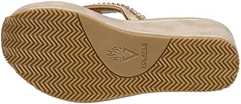 VOLATILE Women's Paiges Wedge Sandal, Champagne, 11M Review | Image 4