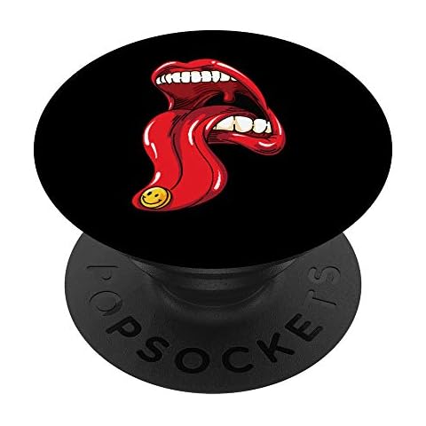 Funny Big Mouth Acid Tab Trippy LSD Cartoon Mouth PopSockets Grip and Stand Cover