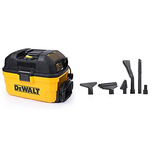 DEWALT DXV04T Portable 4 Gallon Wet/Dry Vaccum (Yellow) and Workshop Wet/Dry Vacs Vacuum Accessories...