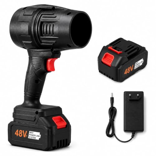 Image of Handheld Electric Air Blower,Turbo Jet Blower Cordless,Handheld High Powerful Blow Brushless for Extra runtime,Multipurpose Car,Home Corner, Road Cleaning Easy use Home