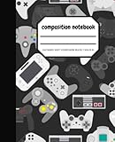 joystick gamer para pc  Composition Notebook Joystick Video Game Printed: Wide Ruled Lined 110 pages 7.5 x 9.25 in