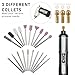 69 Pcs Rotary Tool Accessories Sanding Bits Kit 1.0/1.6/2.3mm Diameter Shanks Universal Rotary Tool Bits for Woodworking, Drilling, Sanding, Polishing, Carving