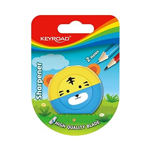 Sacapuntas de Plástico con Diseño de Caracol y Doble Orificio de Keyroad Cover