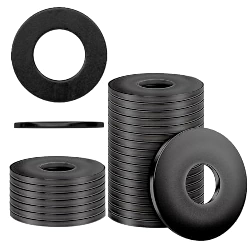 YOYEAH 25 Piezas Arandelas M5 Negro Acero Inoxidable A2 V2a Arandelas Arandelas de Acero Inoxidable para Tornillos Tuercas y Varillas Roscadas