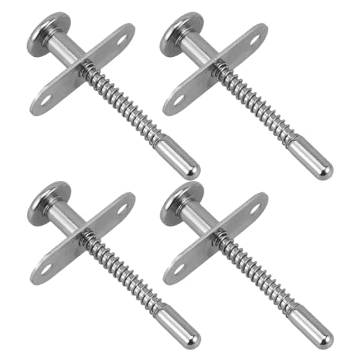 jojofuny 4pcs Spring Latch Bolts for Cribs Cabinets Metal Locking Pin Fastening Fittings for Height Adjustments Window Screen Repairs