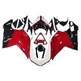Artudatech Kit de Carénage de Capot Motocyclette avec Revêtement de Carrosserie Customizable Logo Patten pour Ducati 1098 1198 848 2007 2011#103